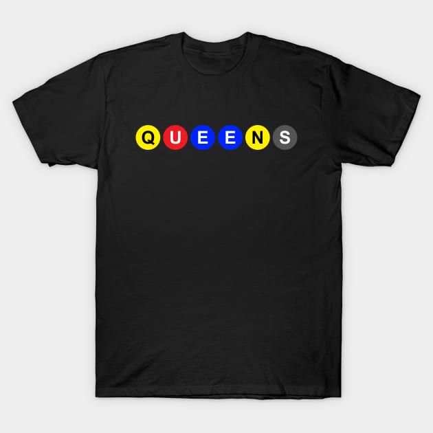 Queens in Subway Bubbles T-Shirt by bpcreate